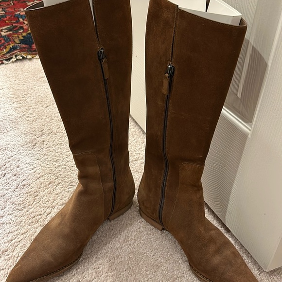 Gucci Boots Brown Suede Pointed Toe - Picture 4 of 13